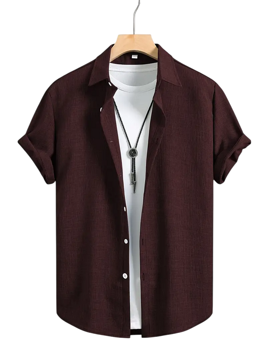 Camisa Cruzada Borgoña