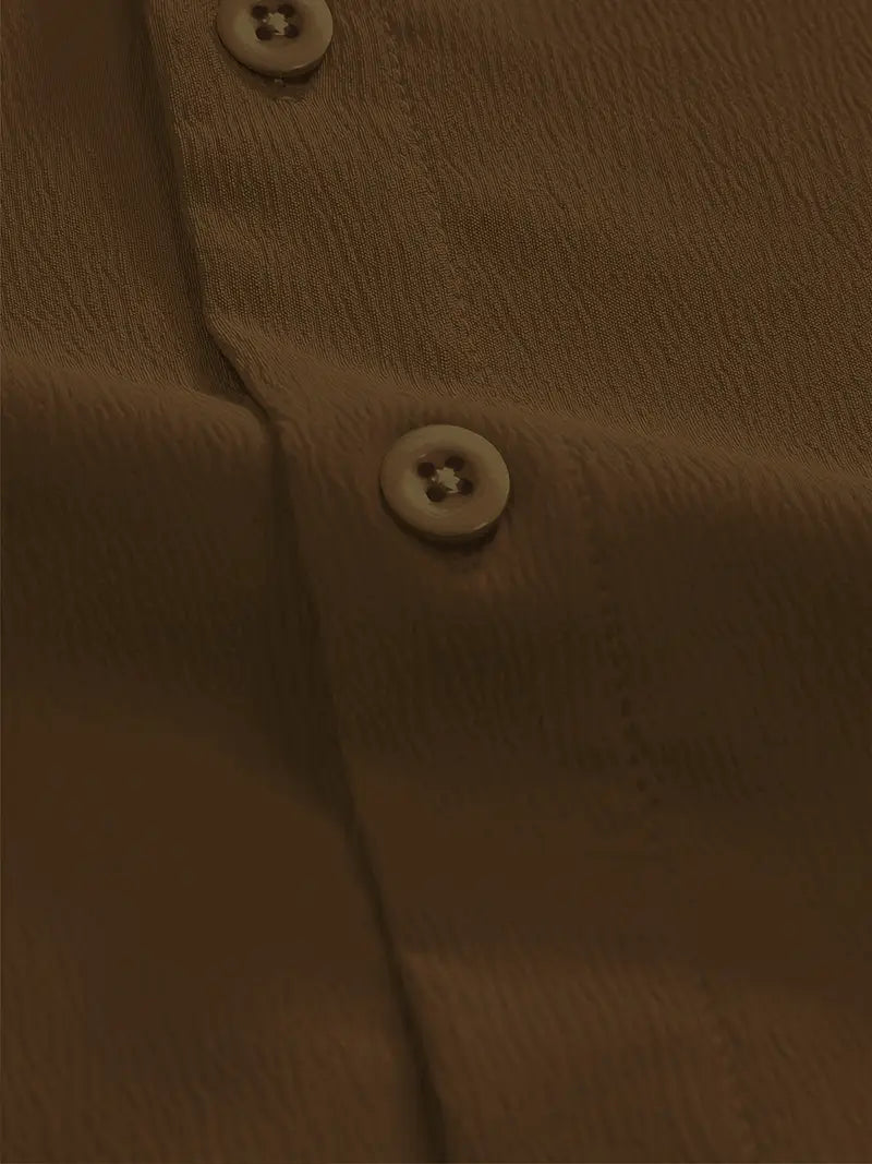 Camisa Crepé Marron