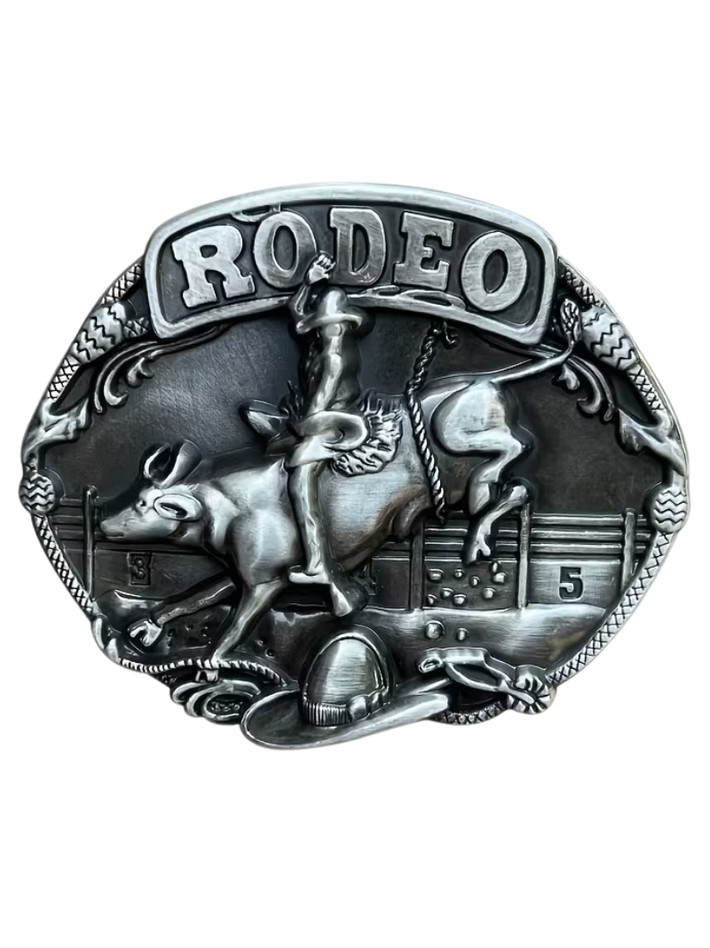 Hebilla Rodeo Plateado