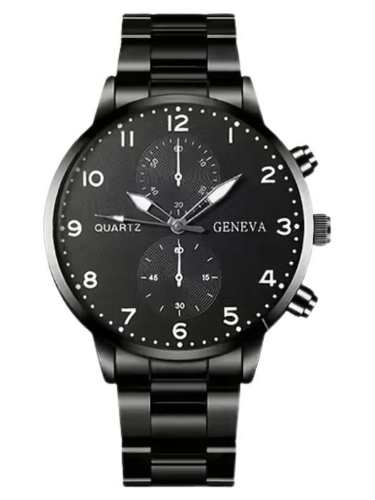 Reloj Geneva Quartz Negro