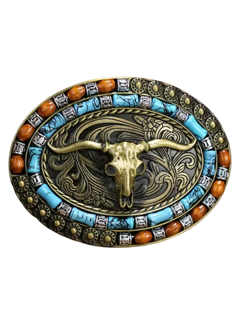Hebilla Skeleton Bull Bronze