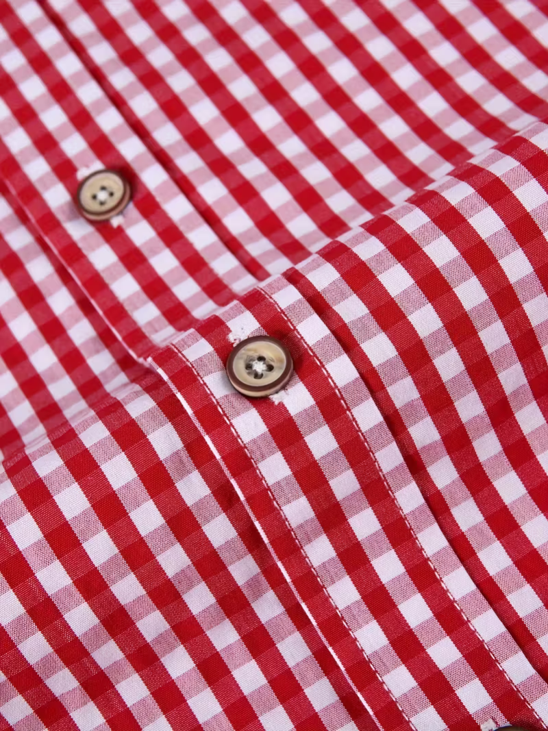 Camisa Gingham Roja