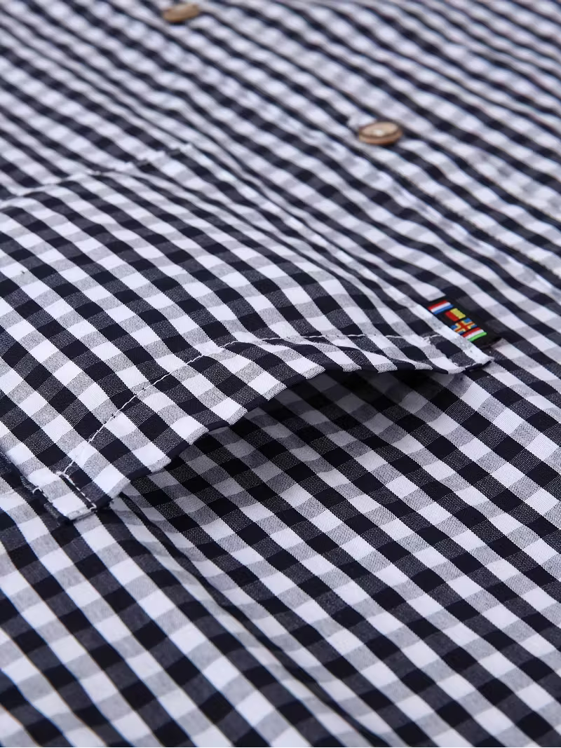 Camisa Gingham Negra