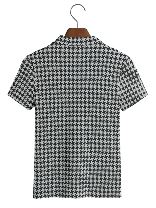 Polo Houndstooth Black & White