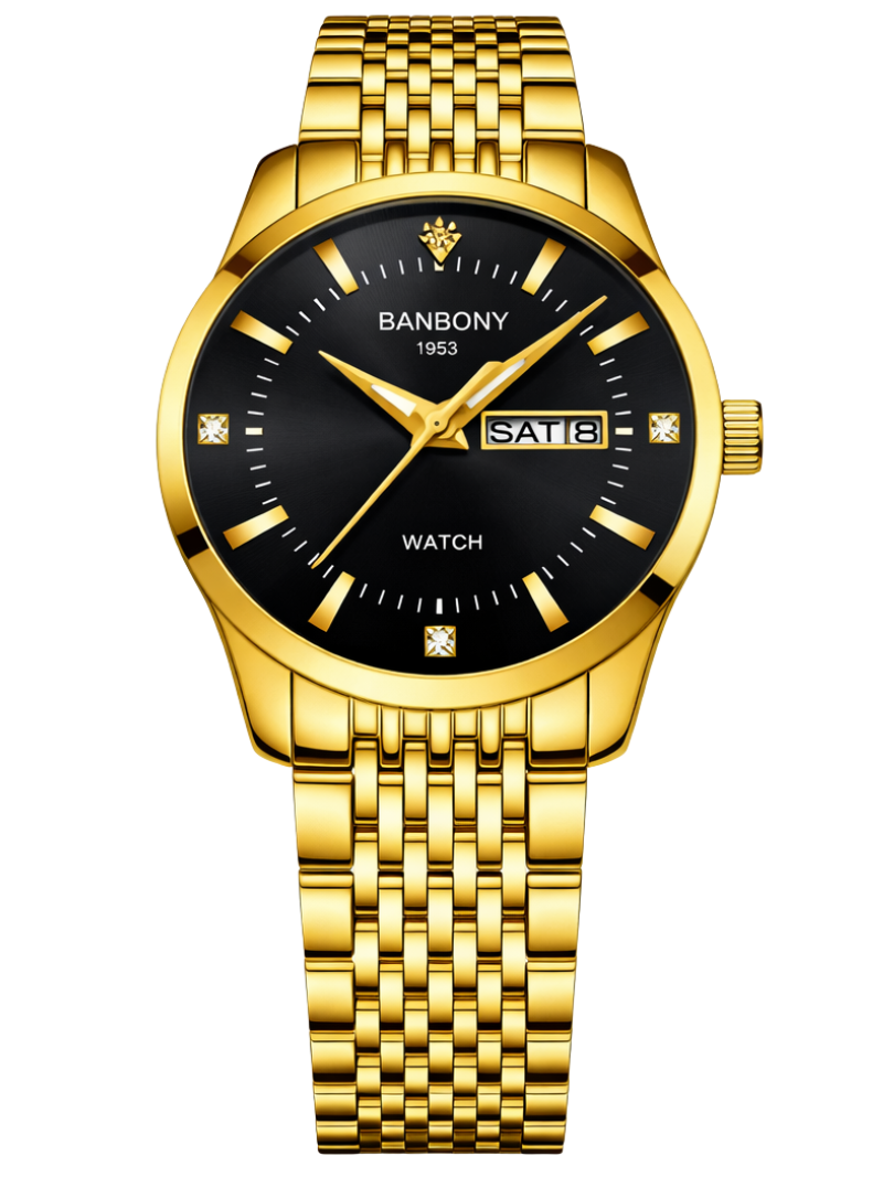 Reloj Banbony Negro Dorado