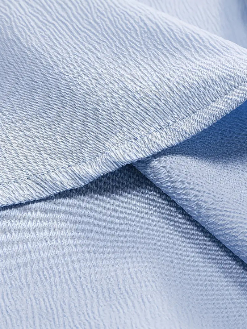 Camisa Crepé Celeste