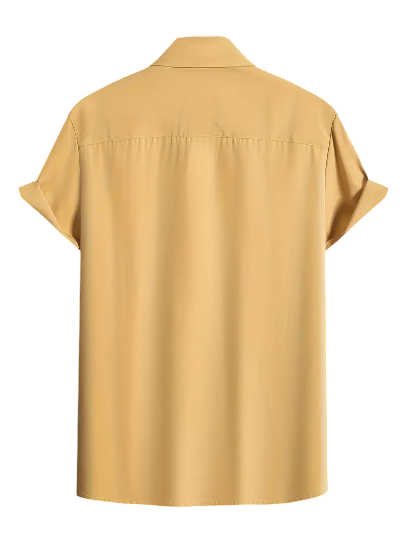 Camisa caqui con bolsillo