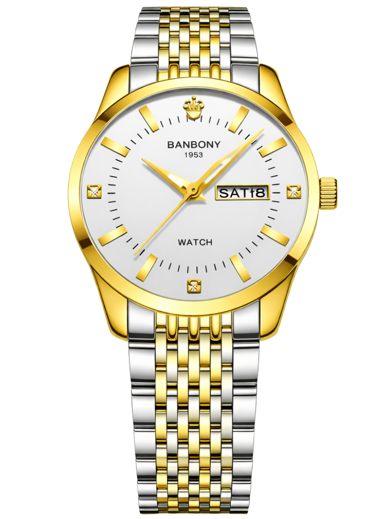 Reloj Banbony Blanco Dorado