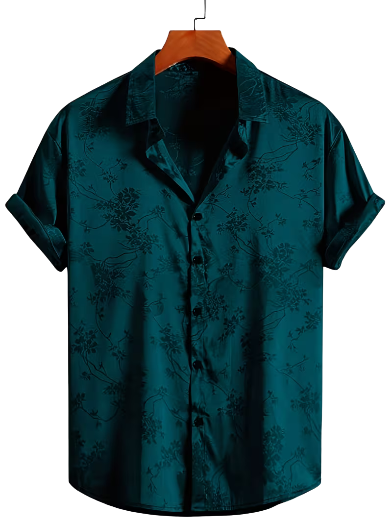 Camisa Silken Hazel Verde Oscuro