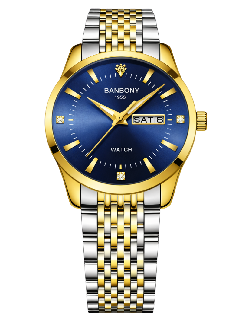 Reloj Banbony Azul Dorado