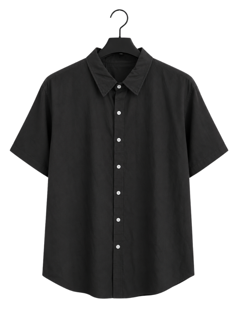 Camisa Negra White Button