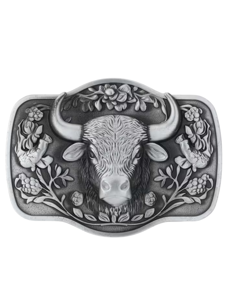 Hebilla Toro Plateado
