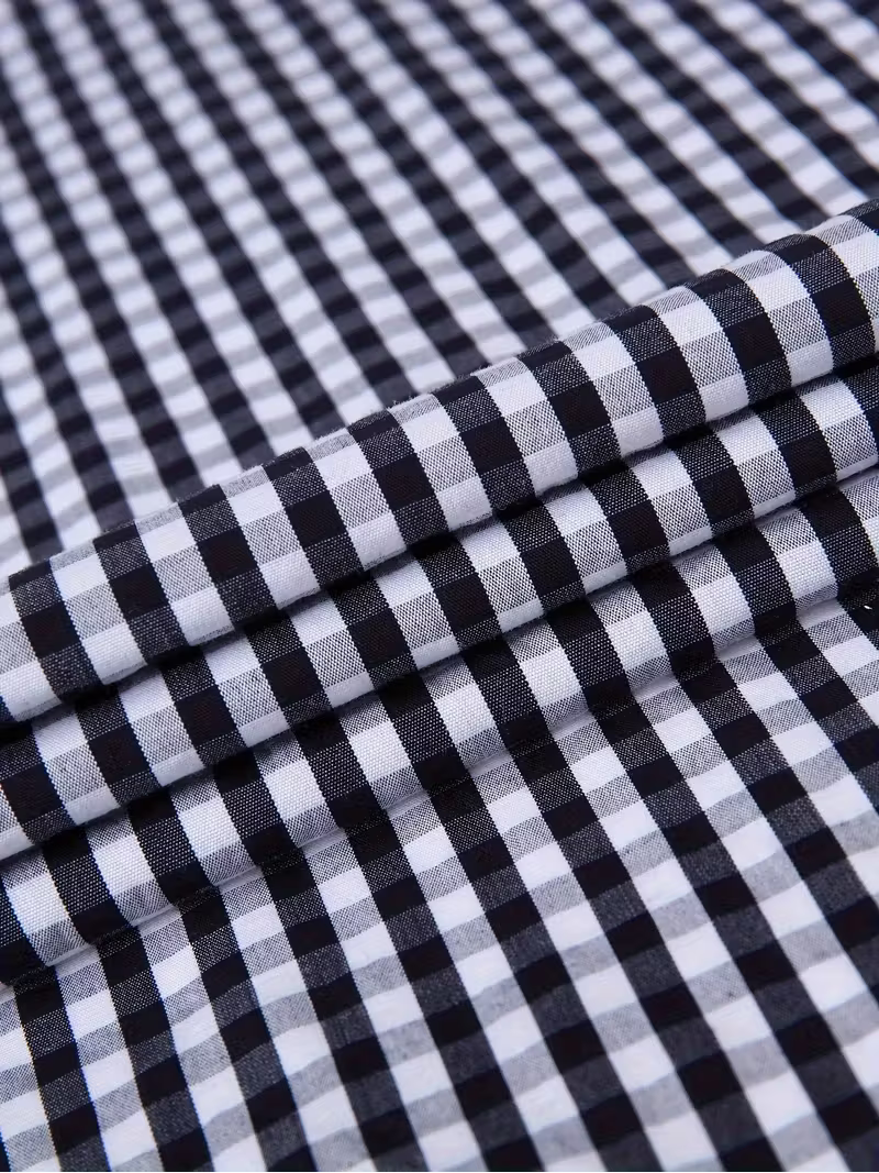 Camisa Gingham Negra
