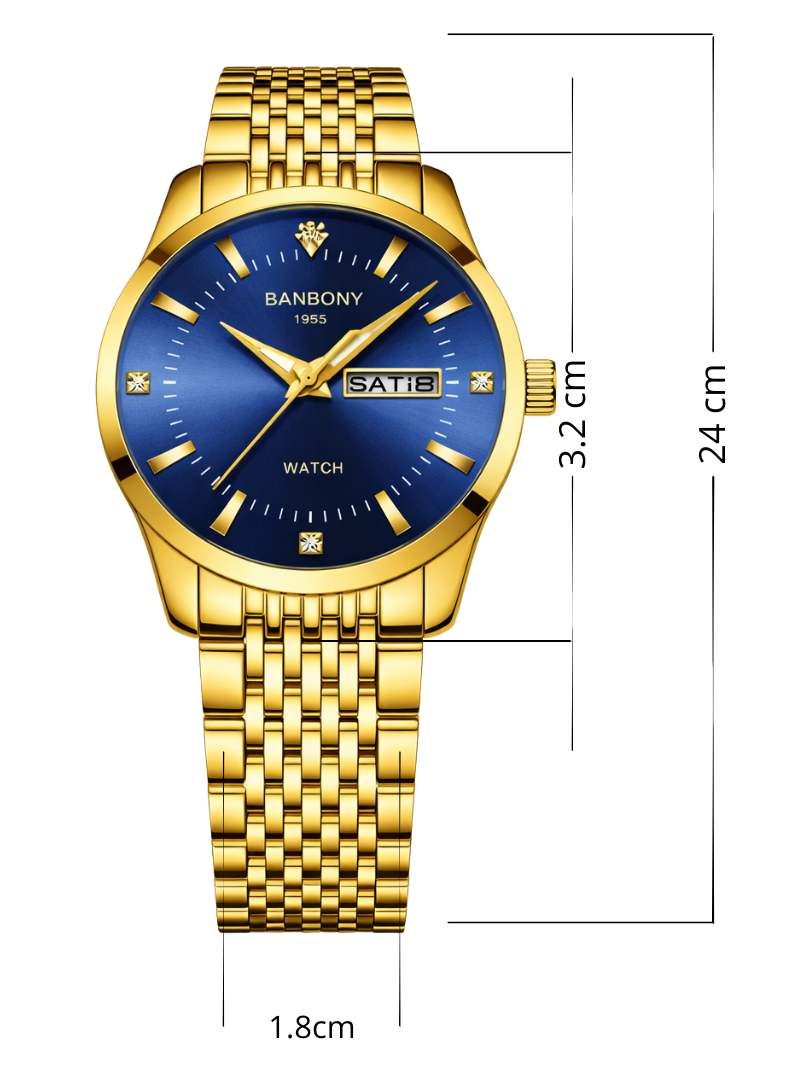 Reloj Banbony Azul Dorado