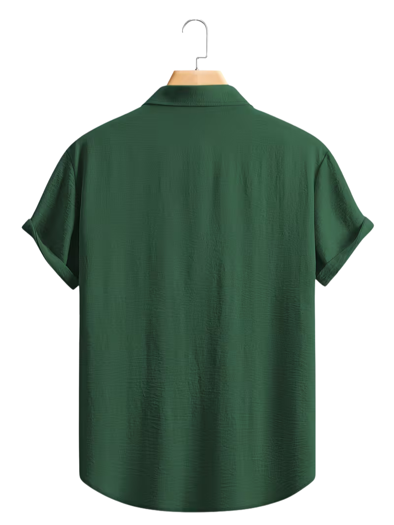 Camisa White Botton Green