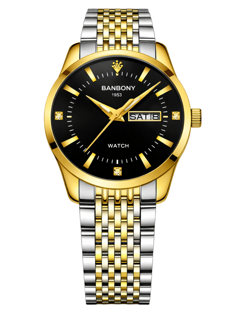 Reloj Banbony Negro Dorado