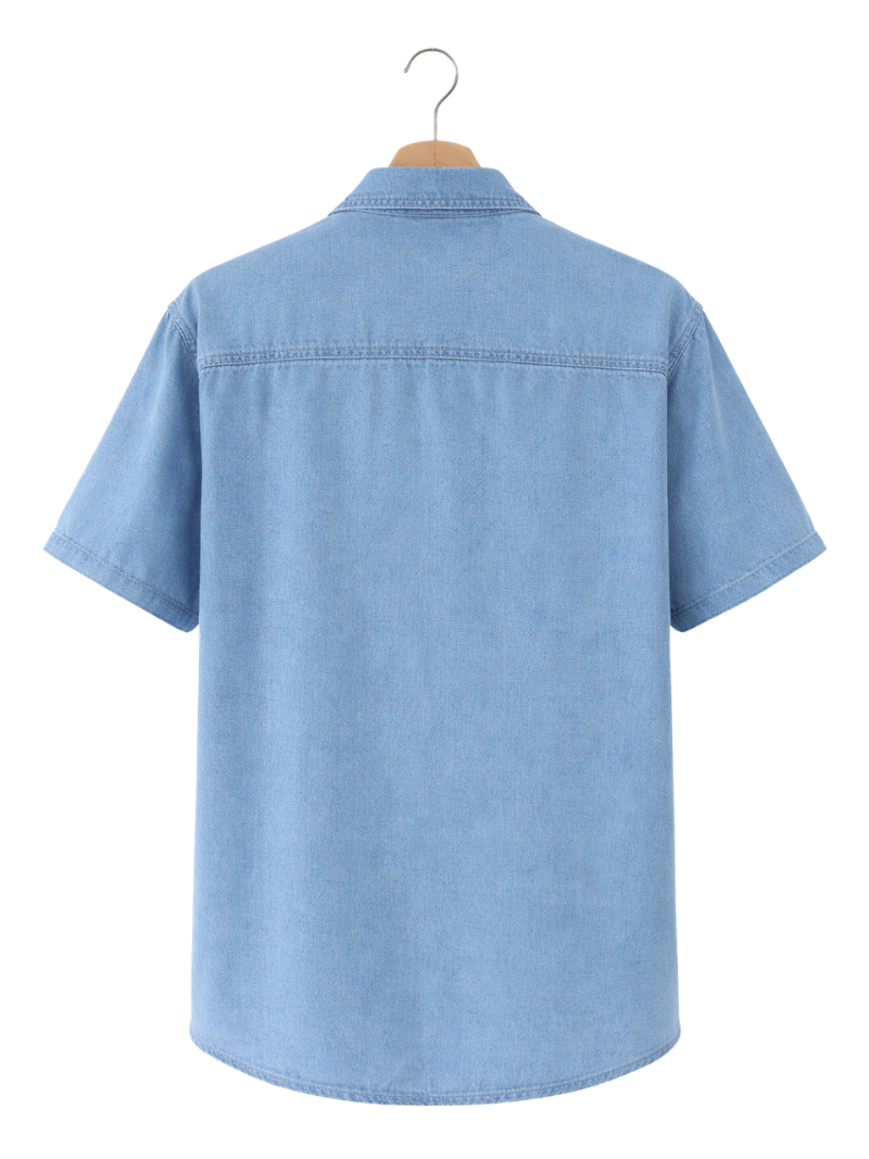 Camisa Mezclilla Cuero Cielo