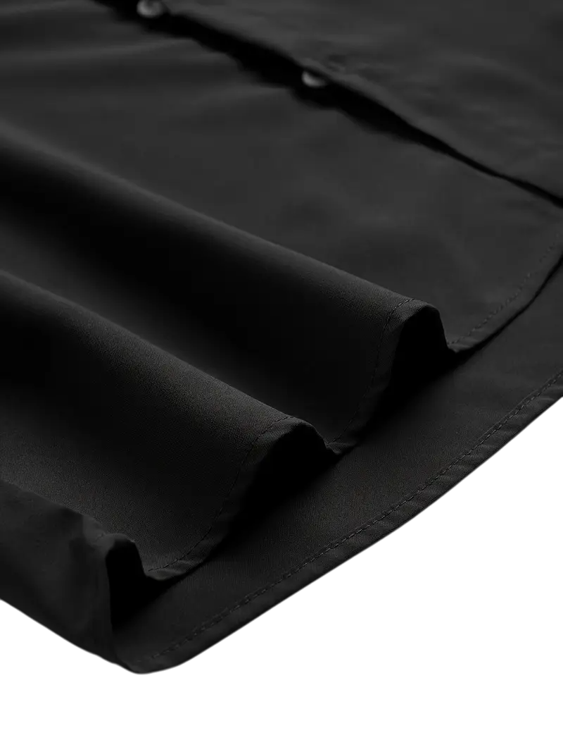 Camisa negra con bolsa