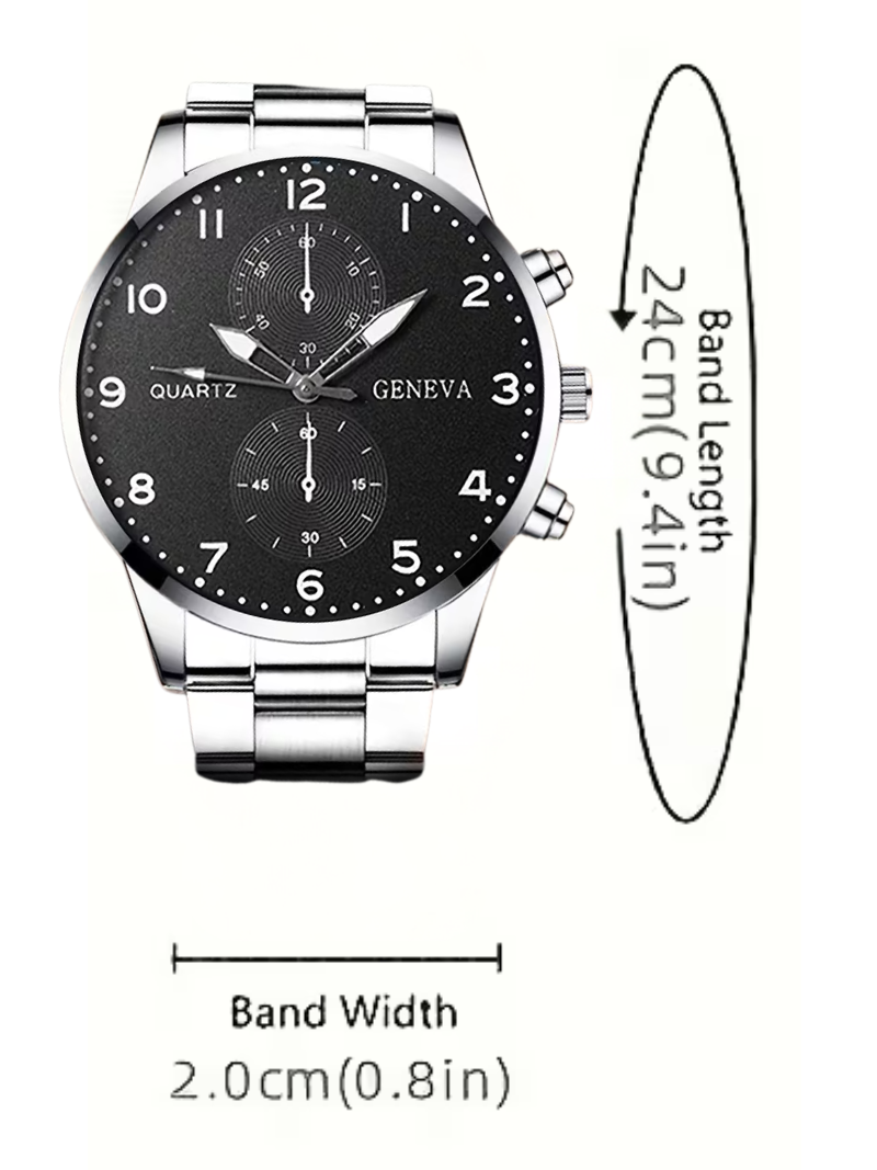 Reloj Quartz Geneva Plateado