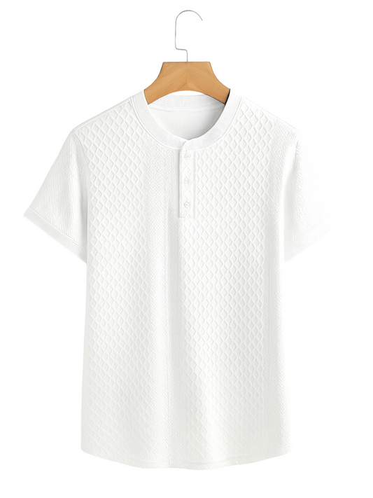 Camiseta Henley White