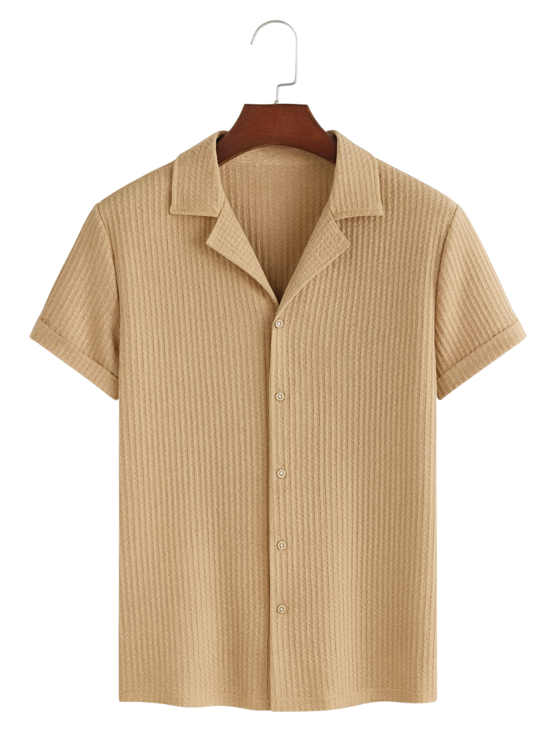 Camisa Punto Gofre Beige