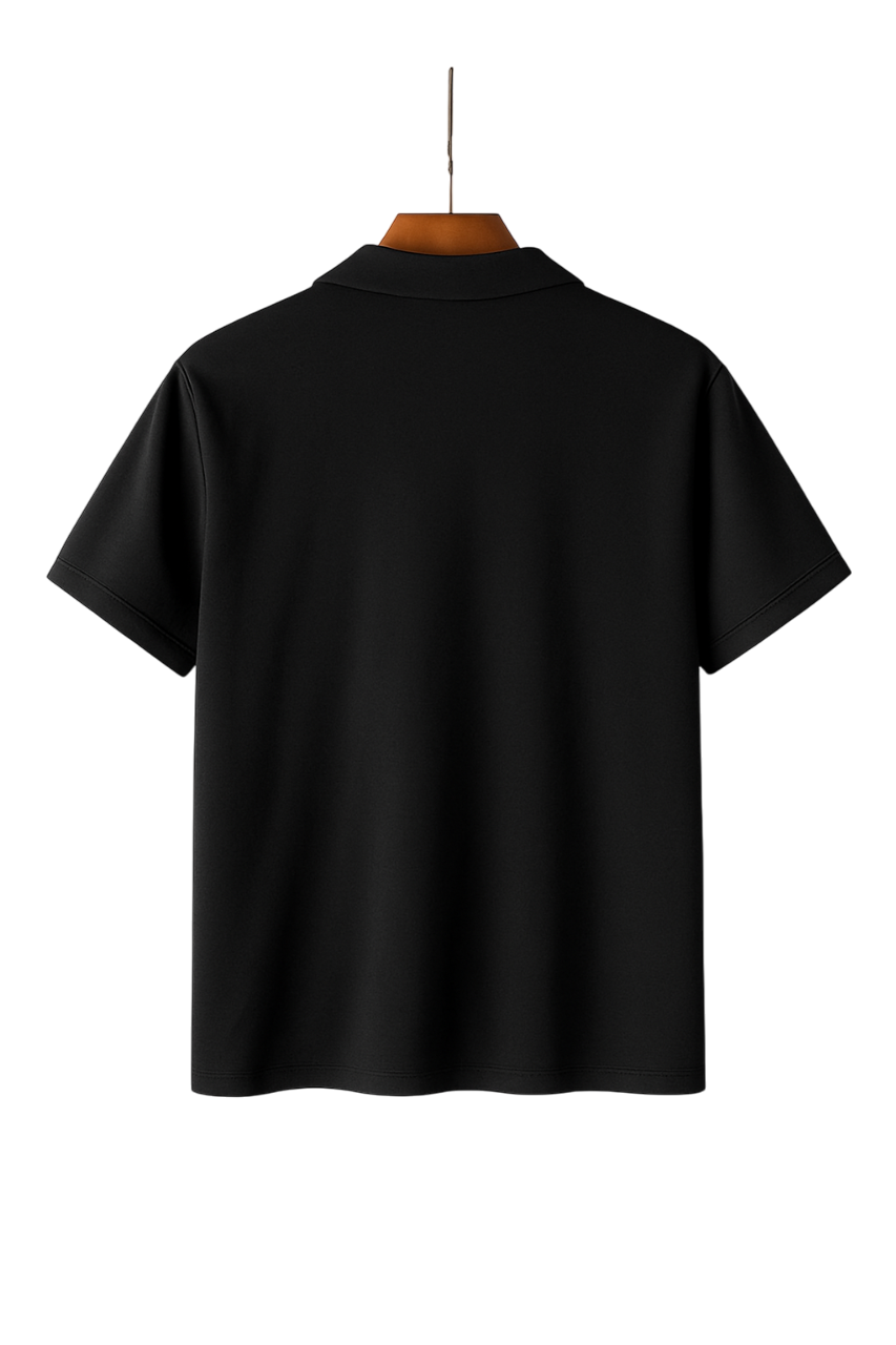 Camisa Negra Open Neck