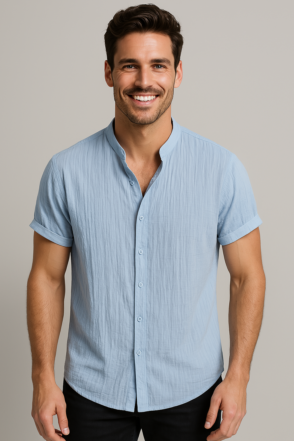 Camisa Cielo Mandarin