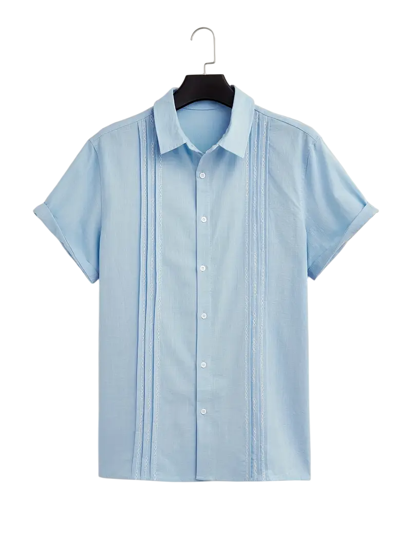 Guayabera Eslabón Celeste