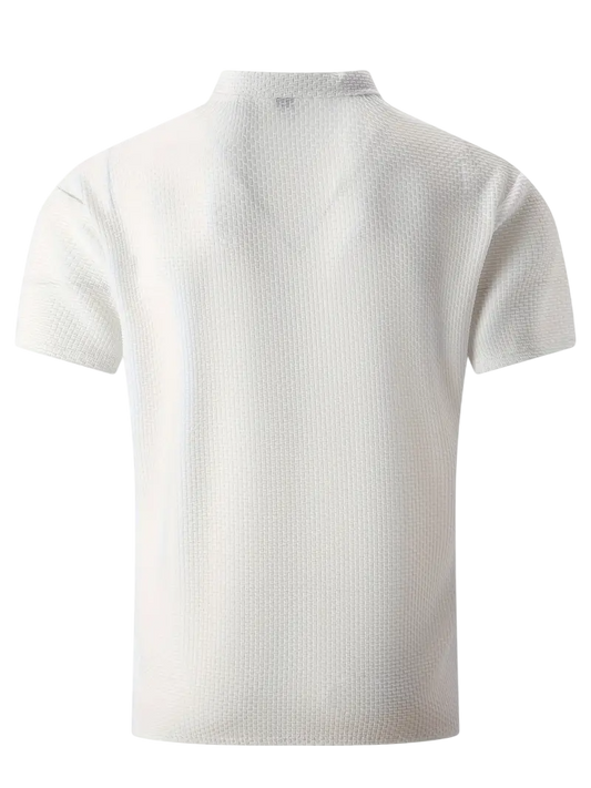 Polo blanca con textura