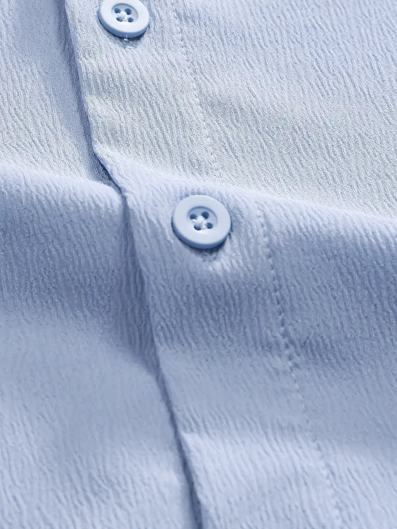 Camisa Crepé Celeste