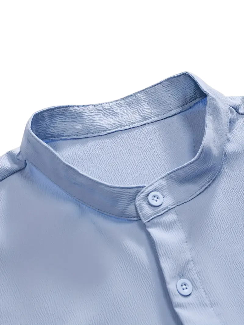 Camisa Crepé Celeste